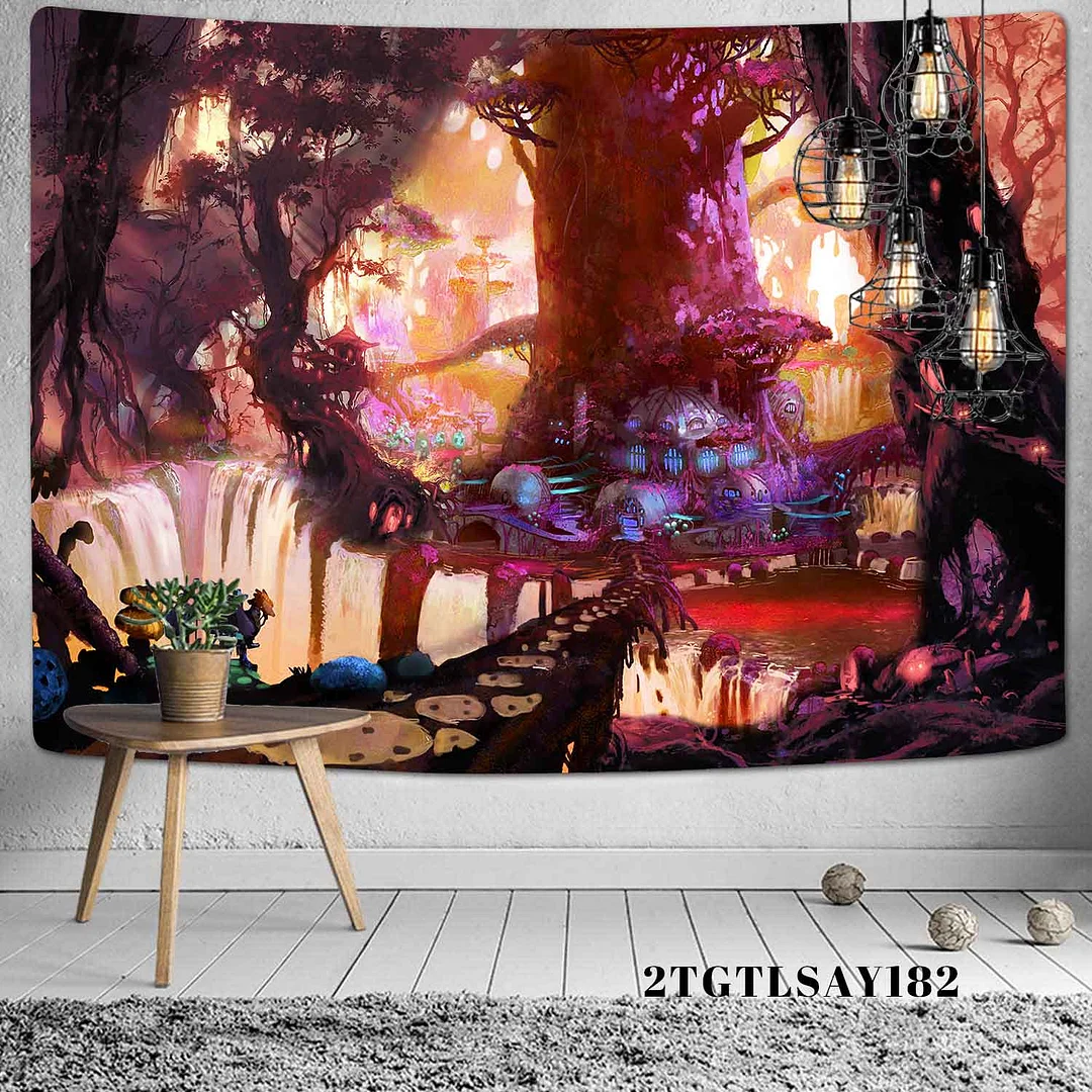 Mysterious Symbol Viking Tapestry Home Decor Bohemian Psychedelic Scene Yoga Mat Hippie Sheet Sofa Blanket Dragon Skull Tapestry