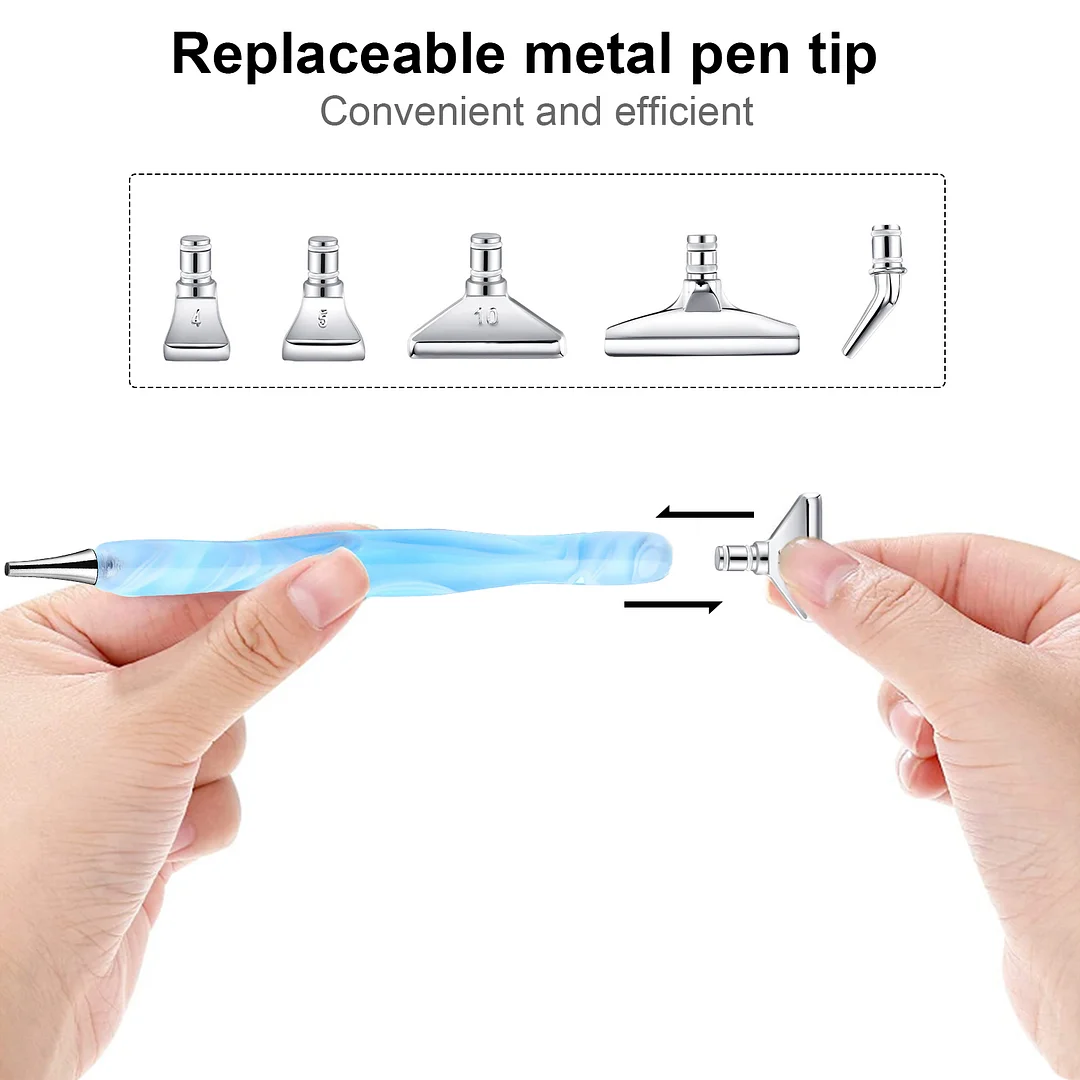13pcs 5D Resin Diamond Painting Pen Nib DIY Craft Point Drill Pen