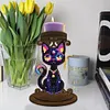 Black Cat DIY Diamond Art Painting Kits of Candle Holder for Home Decor Gift