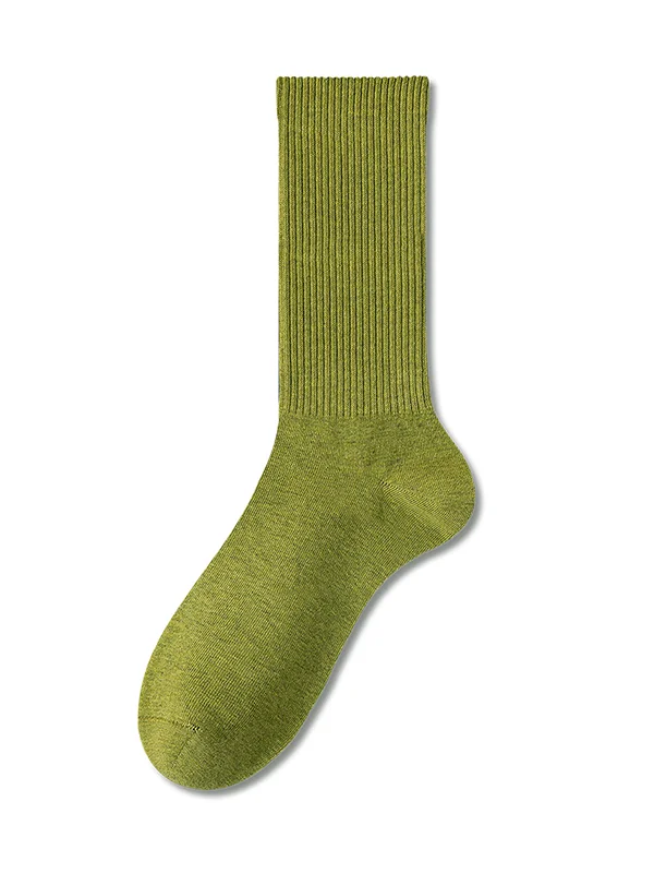 Pleated Solid Color Socks