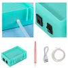 (US Local)Diamond Aid Tool Portable USB Vacuum Diamond Painting Pen Kit for DIY (Green)