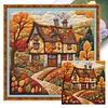 Autumn Cabin-11CT Stamped Cross Stitch 45*45cm/17.72*17.72in