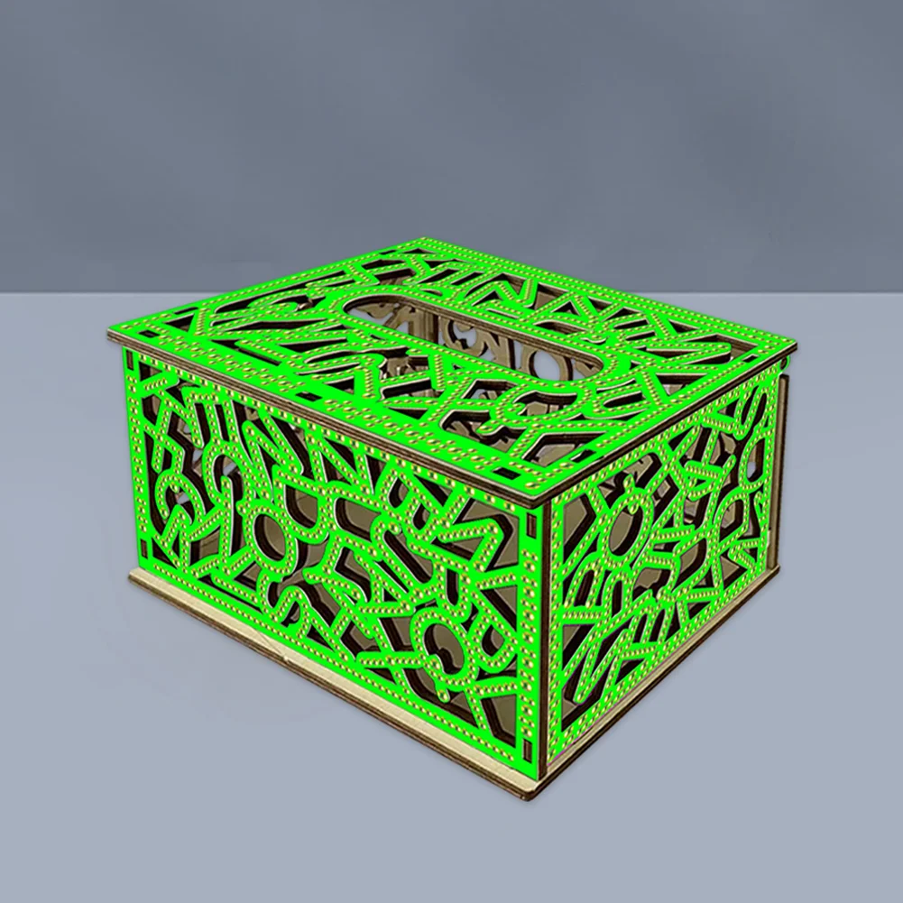 Diamond Painting Paper Towel Holder Napkin Dispenser for Beginners (Green)