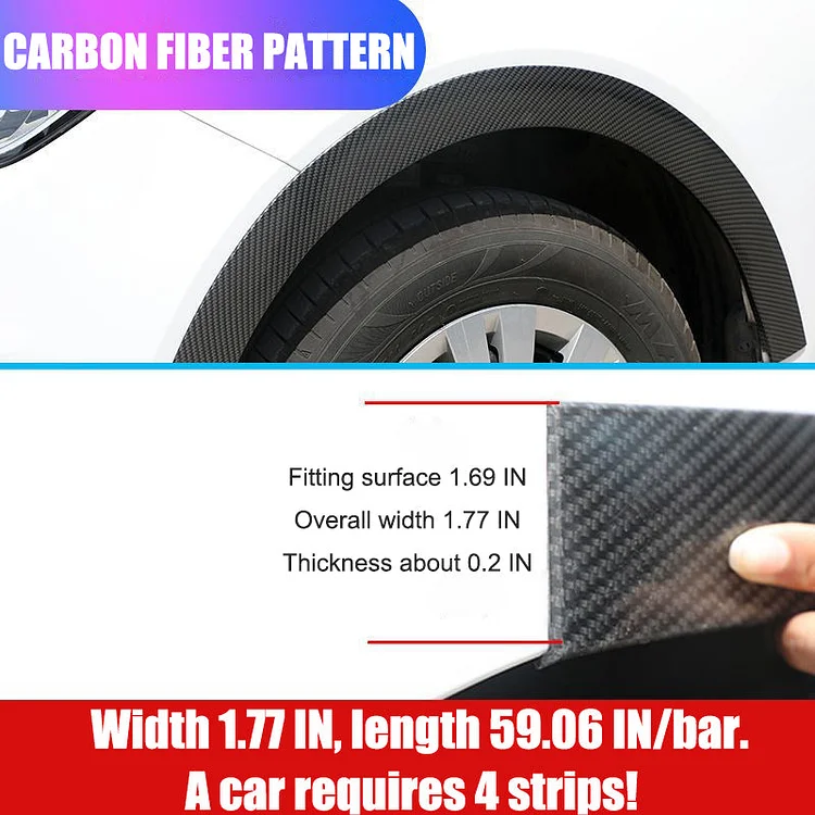 Car Modification Wide Body Wheel Eyebrow Carbon Fiber Decorative Wheel Eyebrow Anti-collision Strip