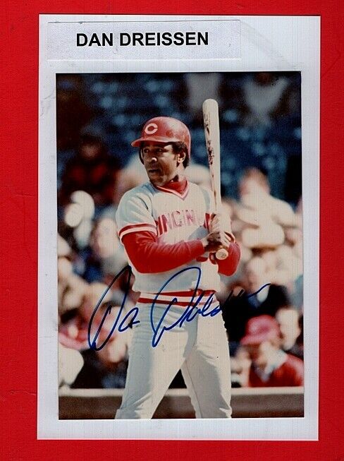 1976 DAN DREISSEN-CINCINNATI REDS AUTOGRAPHED COLOR 4X6 Photo Poster painting