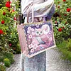 DIY Diamond Painting Pink Owl Linen Waterproof Handbag Shopping Storage Bag Totes Kit