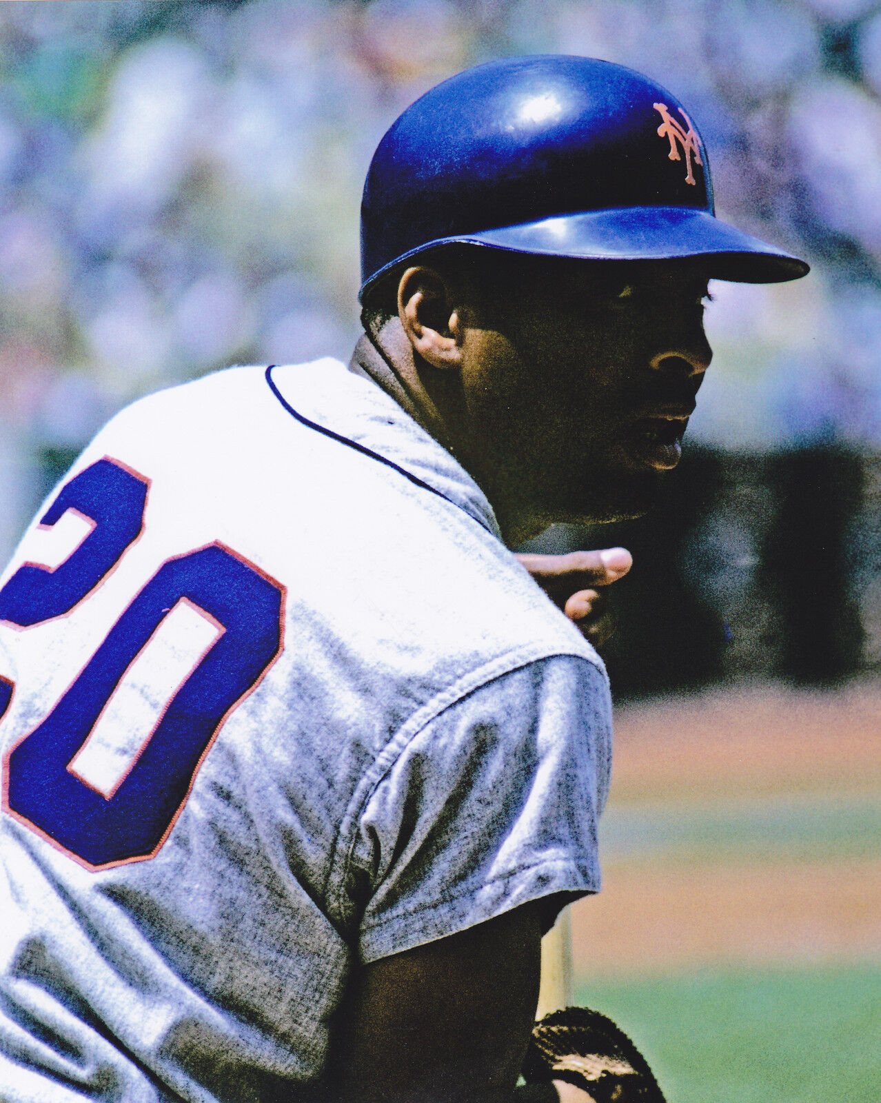 TOMMIE AGEE NEW YORK METS VINTAGE ACTION 8x10