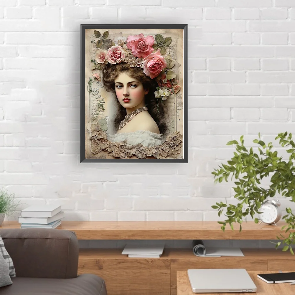 Diamond Painting - Full Round Drill - Lady(Canvas|30*40cm)