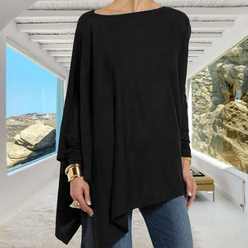 Cozymoo Women's Long-sleeved Solid Color Pullover T-shirt