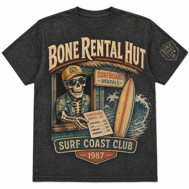 Surf Bone Rental Hut Cotton T-Shirt