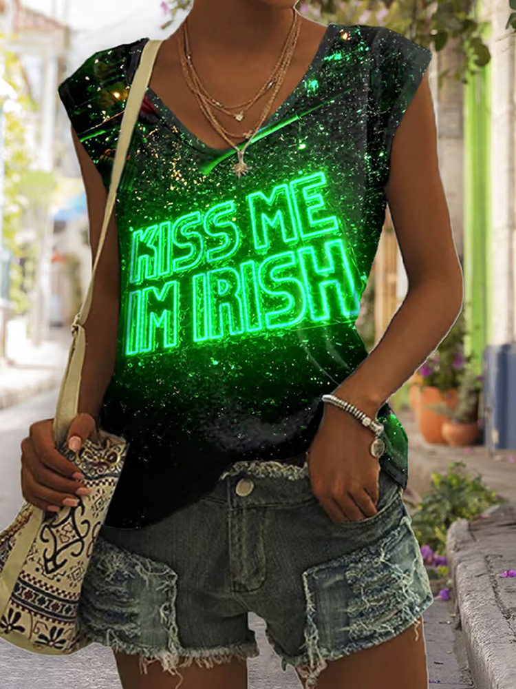 Comstylish Women's Everybody In The Pub Getting Tipsy St. Patrick's Day Print Tank Top