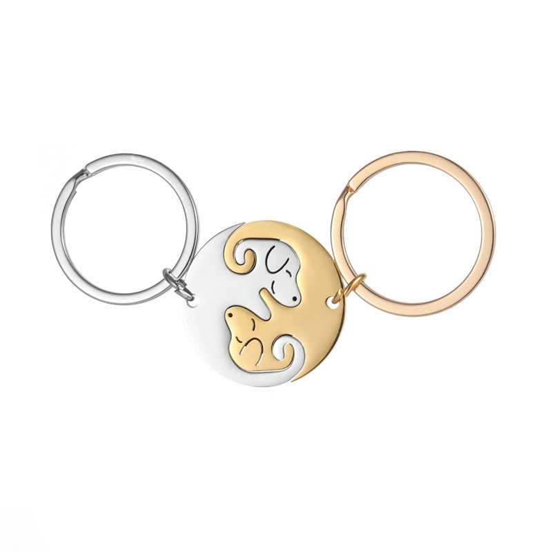 Cartoon Style Cute Dog 201 Stainless Steel Valentine’S Day Unisex Keychain