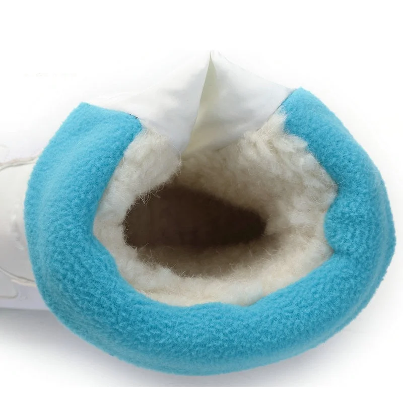 Winter Boots Women Ladys Warm Shoes Snow Boot Inside Mixed Natural Wool Solid Color White  2020