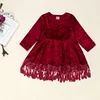 Kids Baby Girl Long Sleeve Sweet Princess Dresses