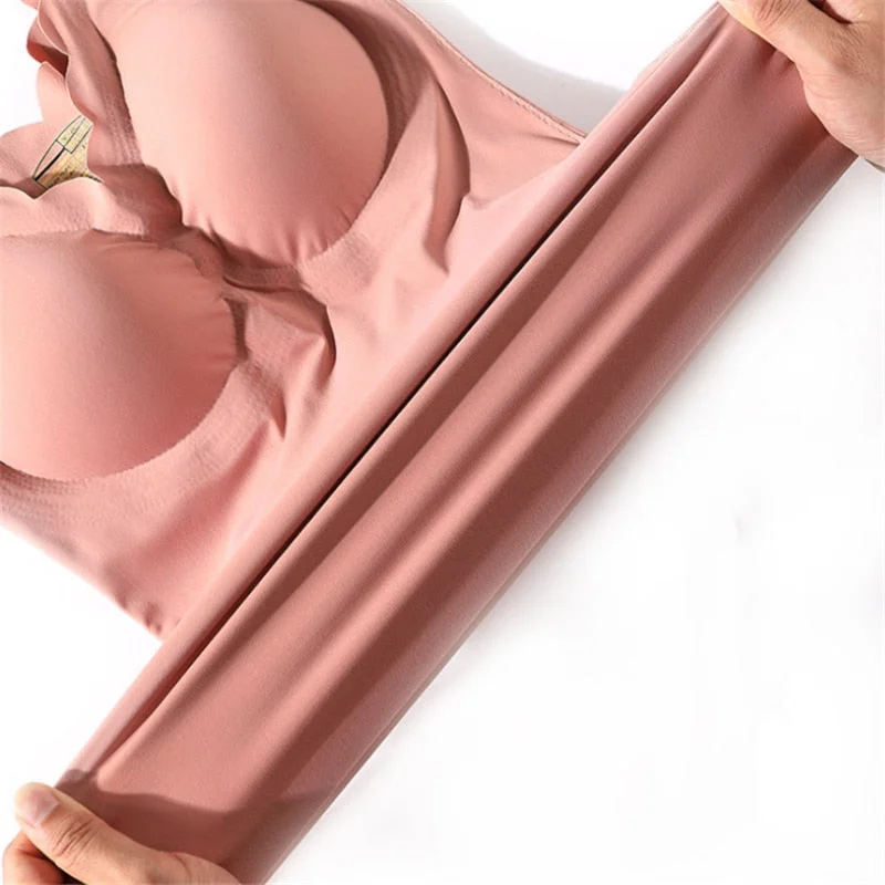 Women Tank Top Wireless Anti-mite Emulsion Paded Lingerie Push Up Seamless Vest Crop Tee Camisole Feminino Sleep Ruffles Cami