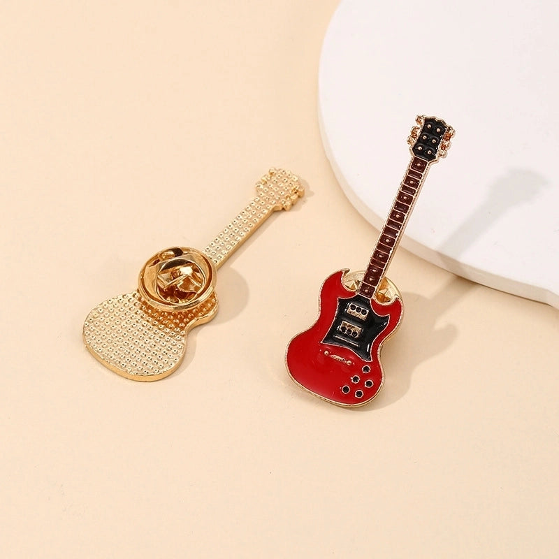 Casual Minimalist Pin Guitar Alloy Enamel Unisex Brooches