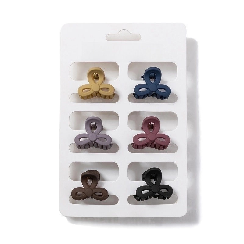 Women’s Sweet Geometric Bow Knot Plastic Resin Stoving Varnish Hair Claws