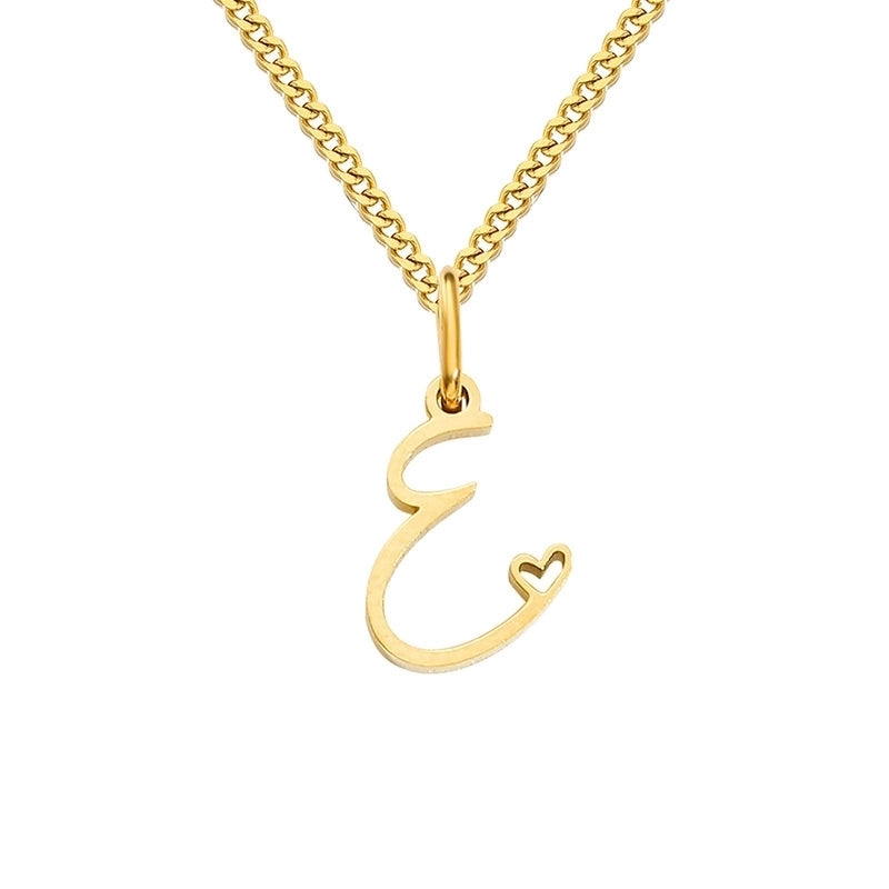 Stainless Steel Minimalist Plating Letter Solid Color Pendant Necklace