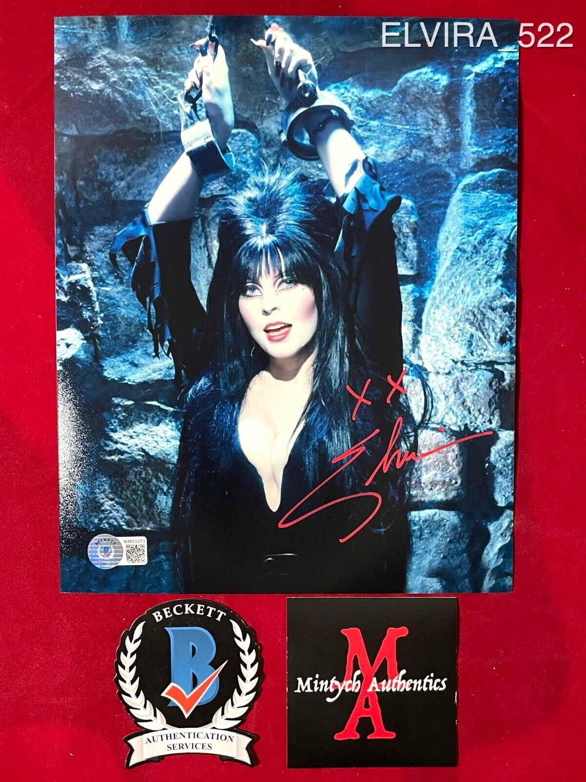 ELVIRA CASSANDRA PETERSON AUTOGRAPHED SIGNED 8x10 Photo Poster painting! BECKETT COA! HORROR!