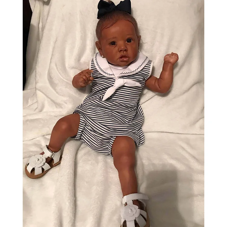 20'' African American Realistic Black Toddlers Reborn Dolls Cassian with Clothes Rebornartdoll® RSAW-Rebornartdoll®