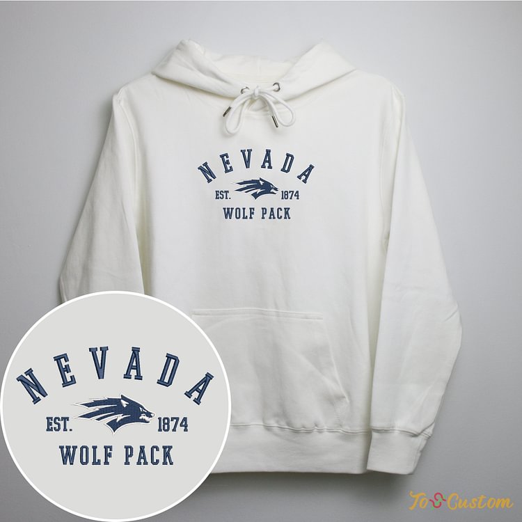 TOSCUSTOM™ NCAA Custom Nevada Wolf Pack EST 1874 Embroidered Sweatshirts
