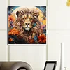 Diamond Painting-DIY Full Round Drill Field Lion