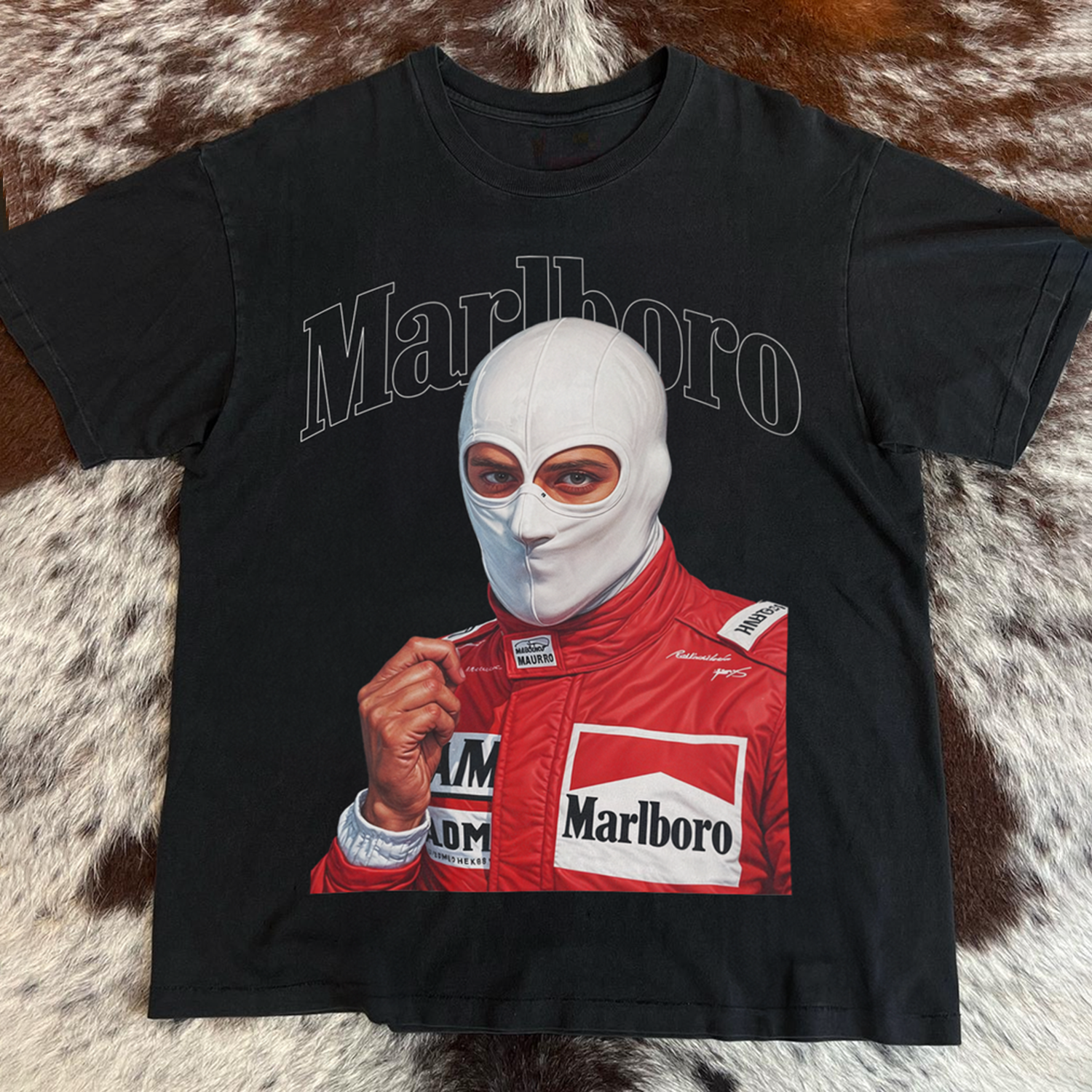 Retro Racing Driver Lettering Oversized T-shirt / TECHWEAR CLUB / Techwear