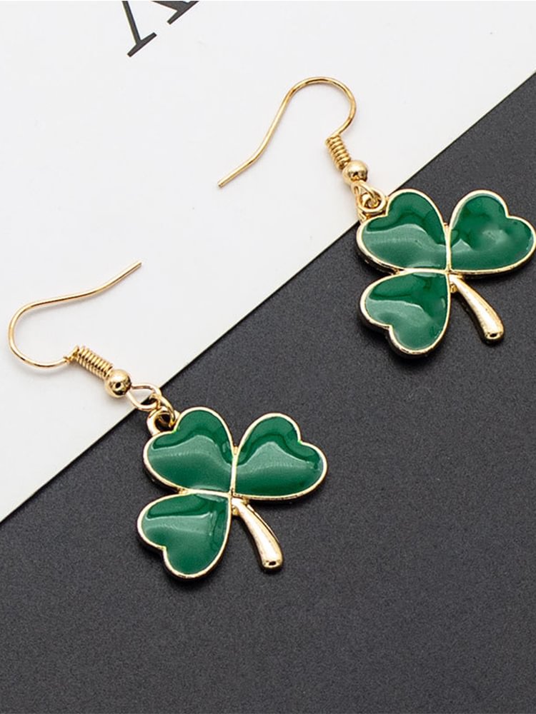 Comstylish St. Patrick's Day Shamrock Earrings
