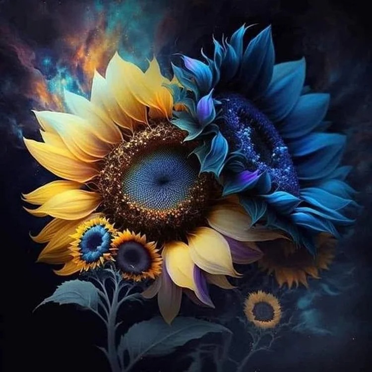 Sunflower 30*30CM(Canvas) AB Round Dril Diamond Painting gbfke