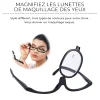 Lunettes de maquillage pivotantes à lentille unique Flip