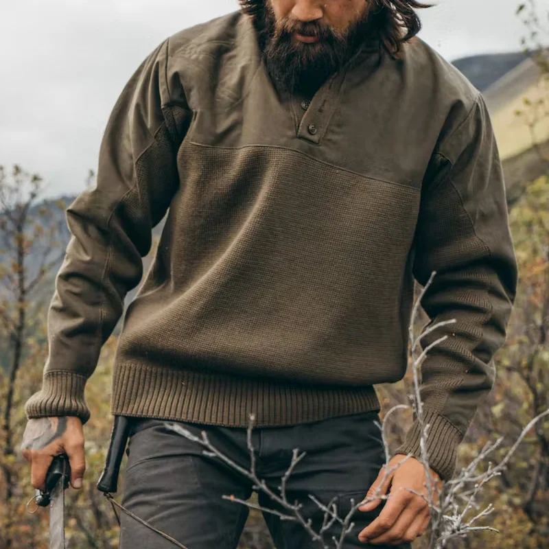 American Army Green Henry Guide Sweater