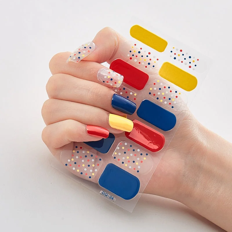 Christmas Dress Up Four Sorts 0f Nail Stickers Self Adhesive Nail Sticker Nail Sticker set Nail Decoration Designer Nail Decals