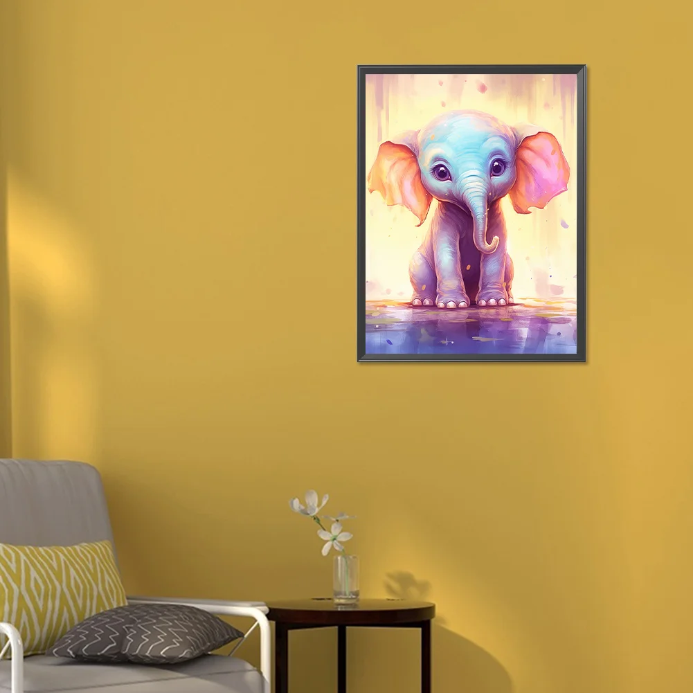 Diamond Painting - Full Round Drill - Elephant(Canvas|30*40cm)