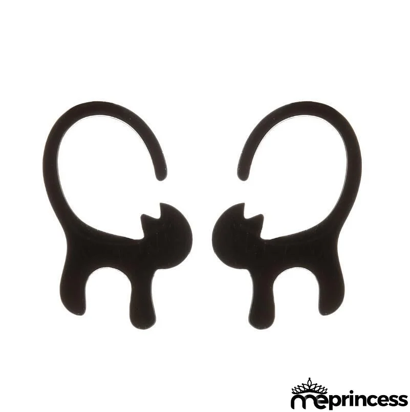 Women Fashion Hollow Eagle Owl Snake Dolphin Bee Giraffe Elephant Dog Cat Rabbit Fish Bird Penguim Stainless Steel Stud Earrings