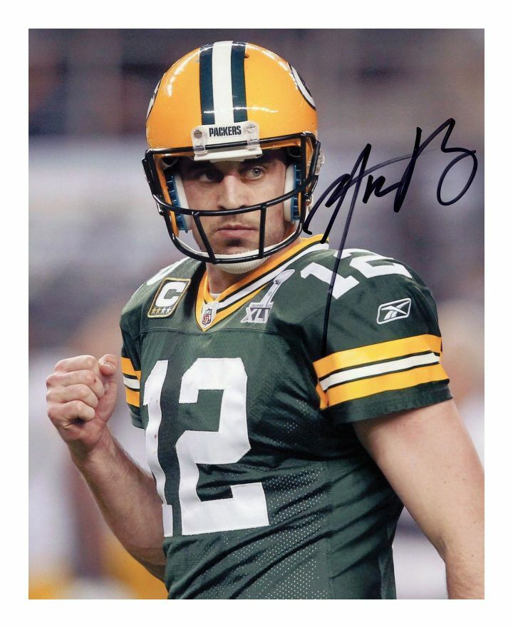 AARON RODGERS - GREEN BAY PACKERS AUTOGRAPH SIGNED PP Photo Poster painting POSTER