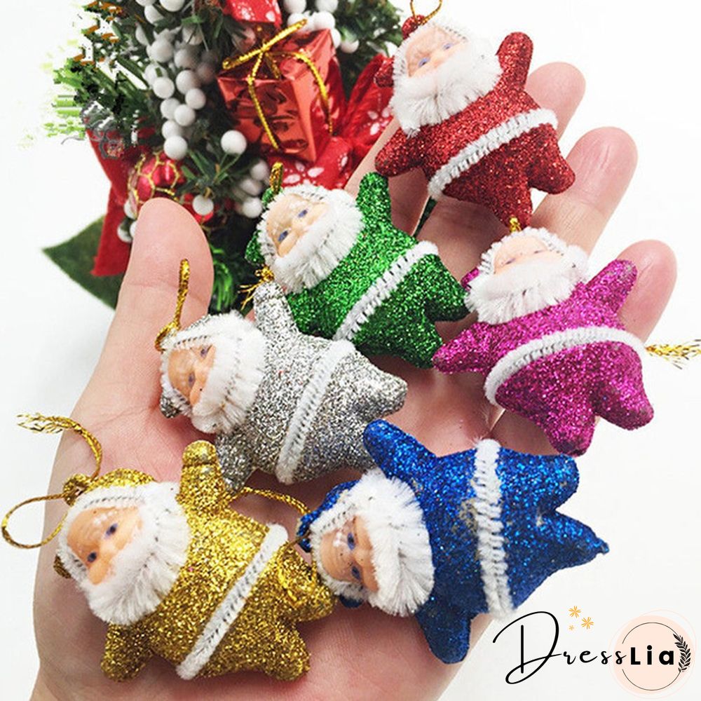 Pcs Mini Santa Claus Pendants Hanging Ornament Festival Xmas Decor Christmas Decorations