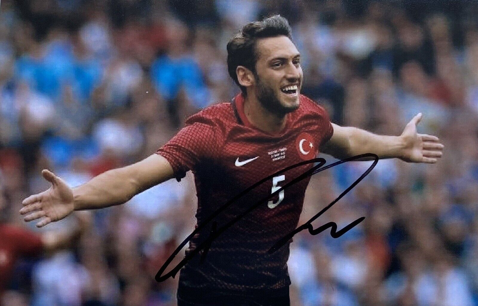 Hakan Calhanoglu Genuine Hand Signed Turkey 6X4 Photo Poster painting, See Proof, 2