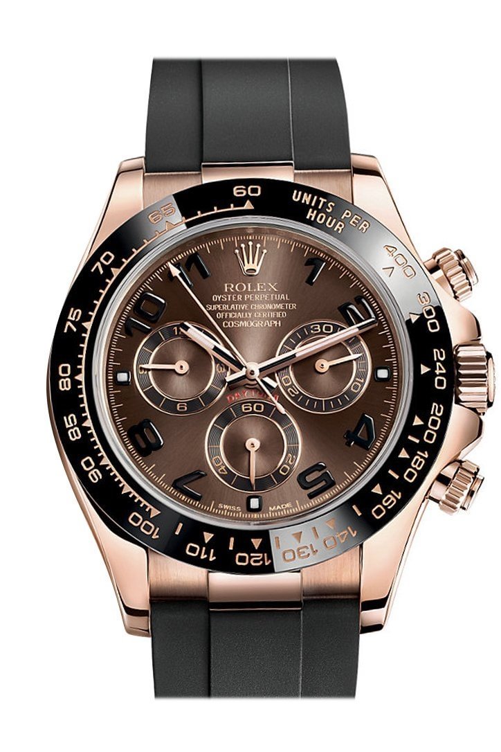 Rolex Cosmograph Daytona Chocolate and black Dial Oysterflex Strap Mens  Everose Watch 116515LN 116515