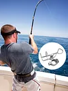 Stainless Steel Rail Mounted Clamp on Rod Holder Double Wire Fishing Rod Holder