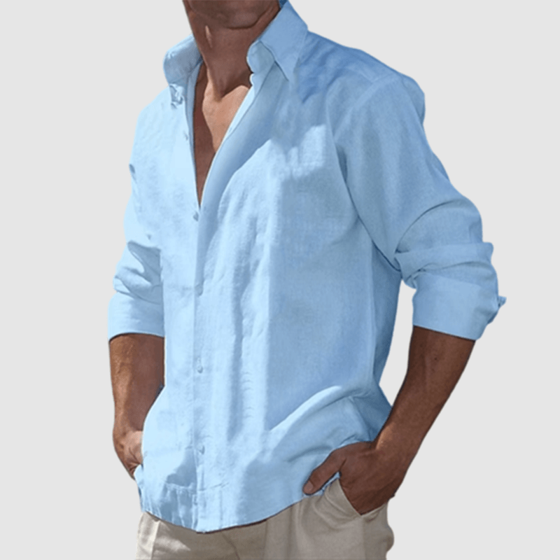 Men's Cotton Casual Long Sleeve Shirt-Buy 2 Free Shipping
