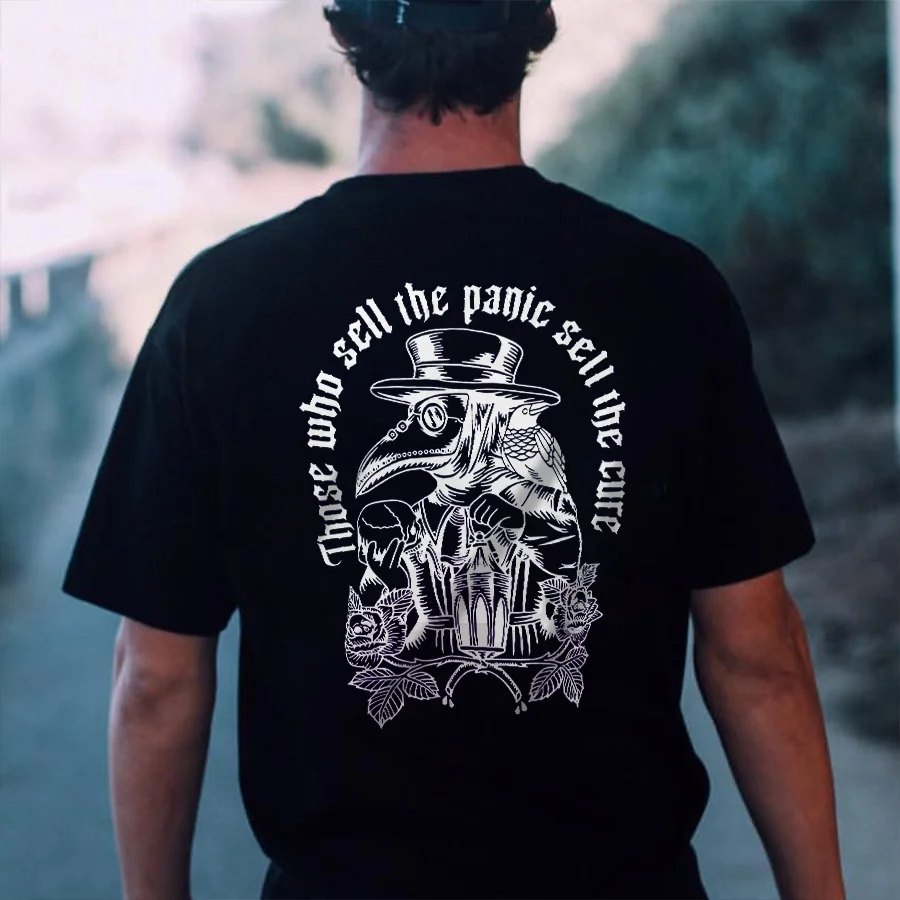 Those Who Sell The Panic Sell The Cure Printed Men's T-shirt