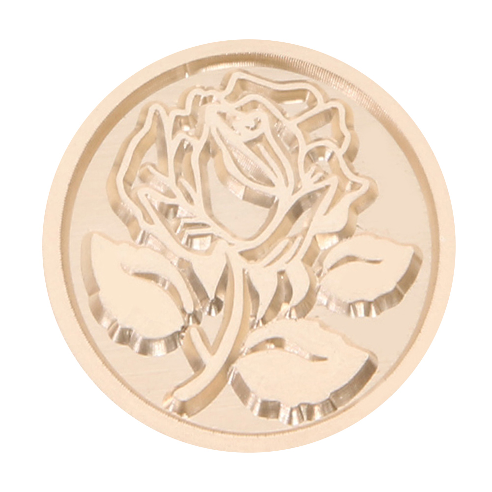 

25MM Rose With Leaves Sealing Wax Stamp Head, 501 Original