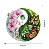 Acryl Yin Yang Diagramm von Schmetterling und Blume bl&uuml;hen - 5d DIY Handwerk Anh&auml;nger