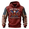 Men's Vintage 250th Anniversary American Flag Eagle Print Pocket Hoodie by Inlyline