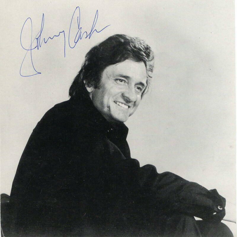 JOHNNY CASH SIGNED AUTOGRAPH 7x7 Photo Poster painting - RING OF FIRE SINGER, VERY RARE JSA