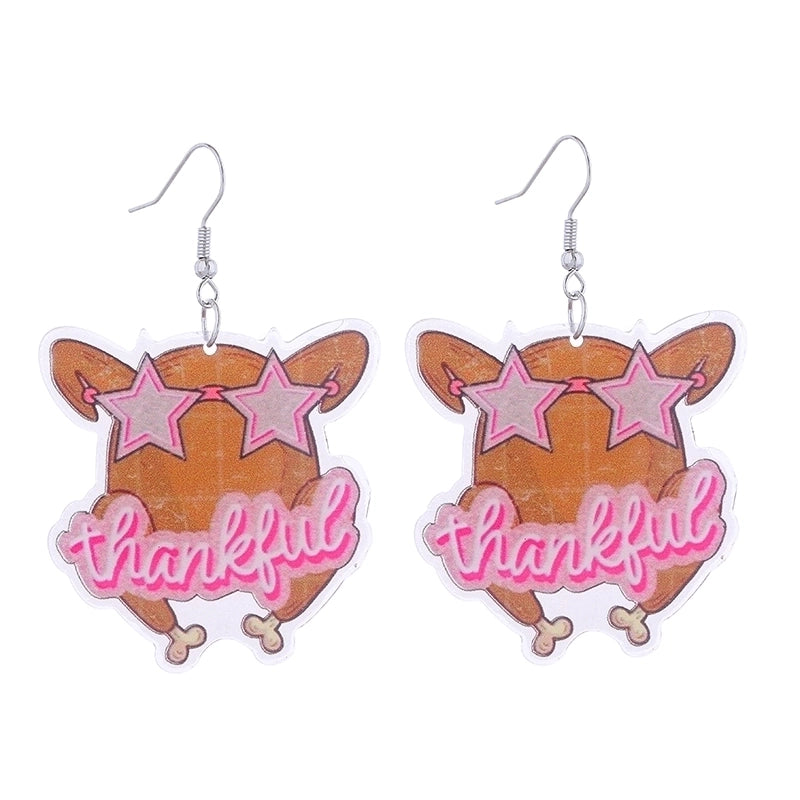 1 Pair Cute Funny Streetwear Geometric Arylic Copper Earrings