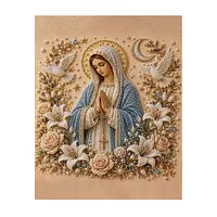 Praying Mary Lily - Pearls Painting