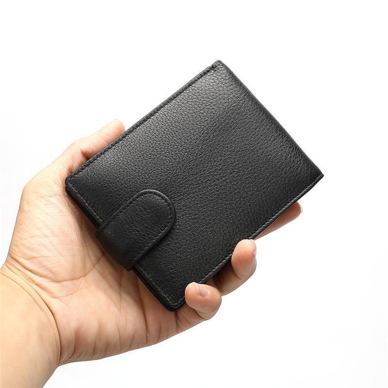Anti-Theft Soft Leather Plain Clutch Bags Business Casual Wallets