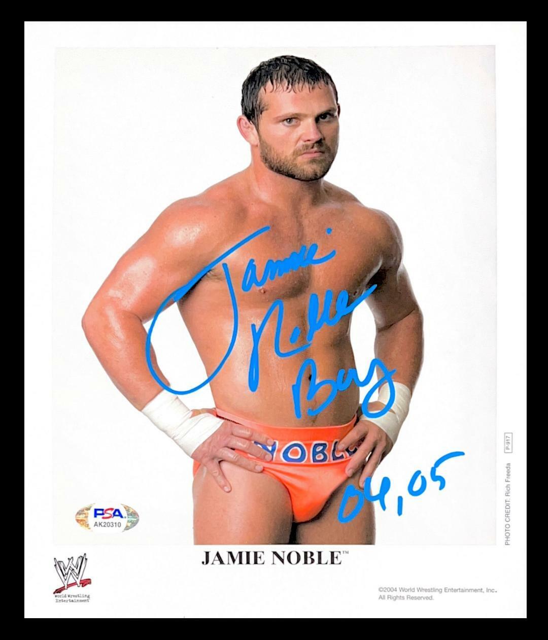 WWE JAMIE NOBLE P-917 HAND SIGNED 8X10 PROMO Photo Poster painting WITH PROOF AND PSA DNA COA