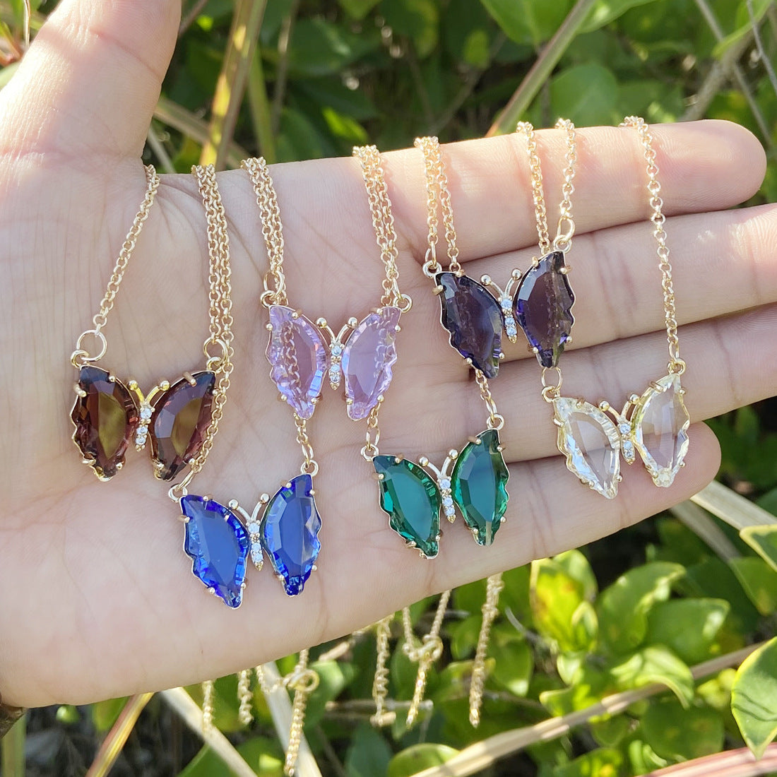 Women Butterfly Copper Electroplating Pendants